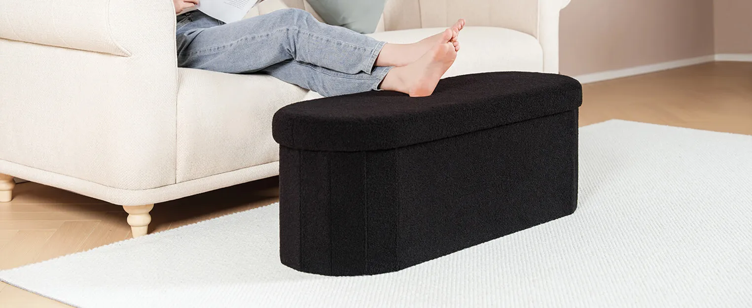 Bench ottoman storage BLACK Furniture 2