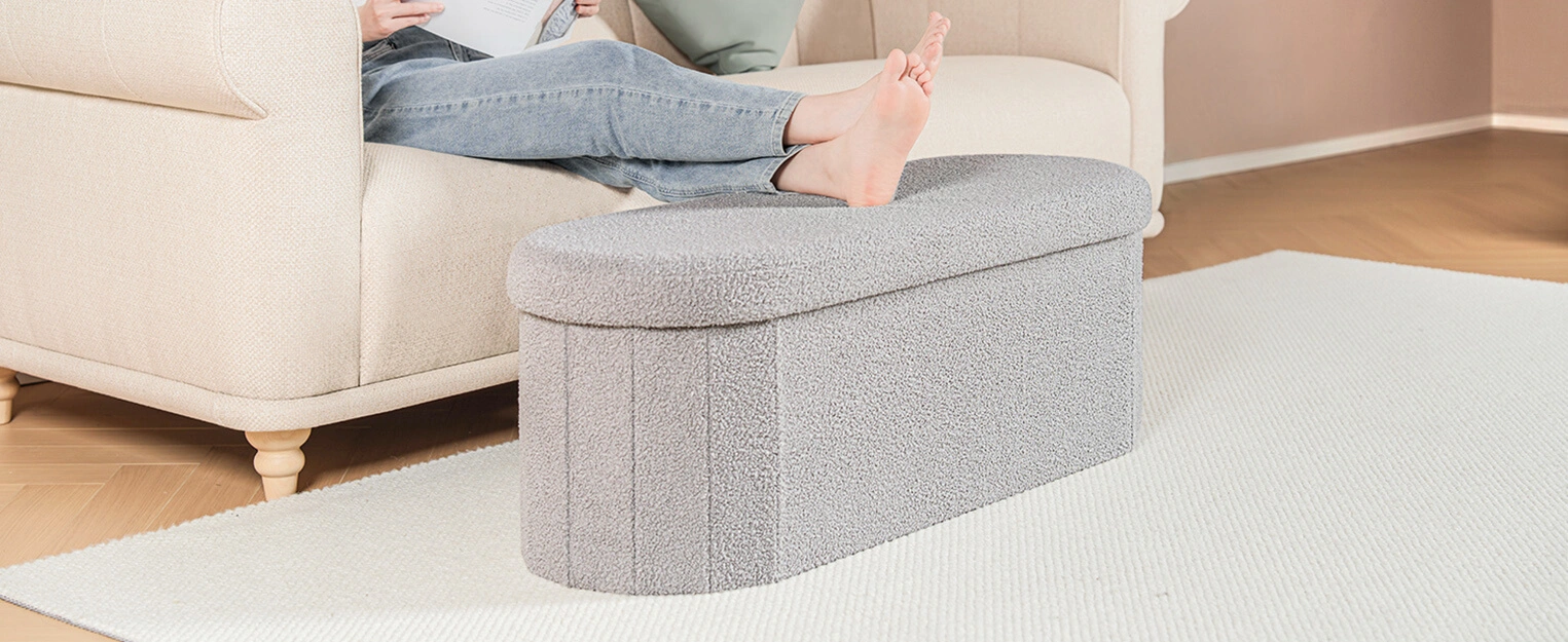 PINPLUS Ottoman with Storage for Living Room 1