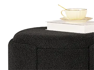 PINPLUS black ottoman with storag