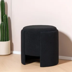 PINPLUS modern black ottoman stools 2-1