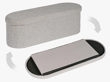 PINPLUS ottoman storage bench material 3-4