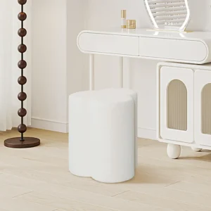 Pinplus small ottoman with storage white 2