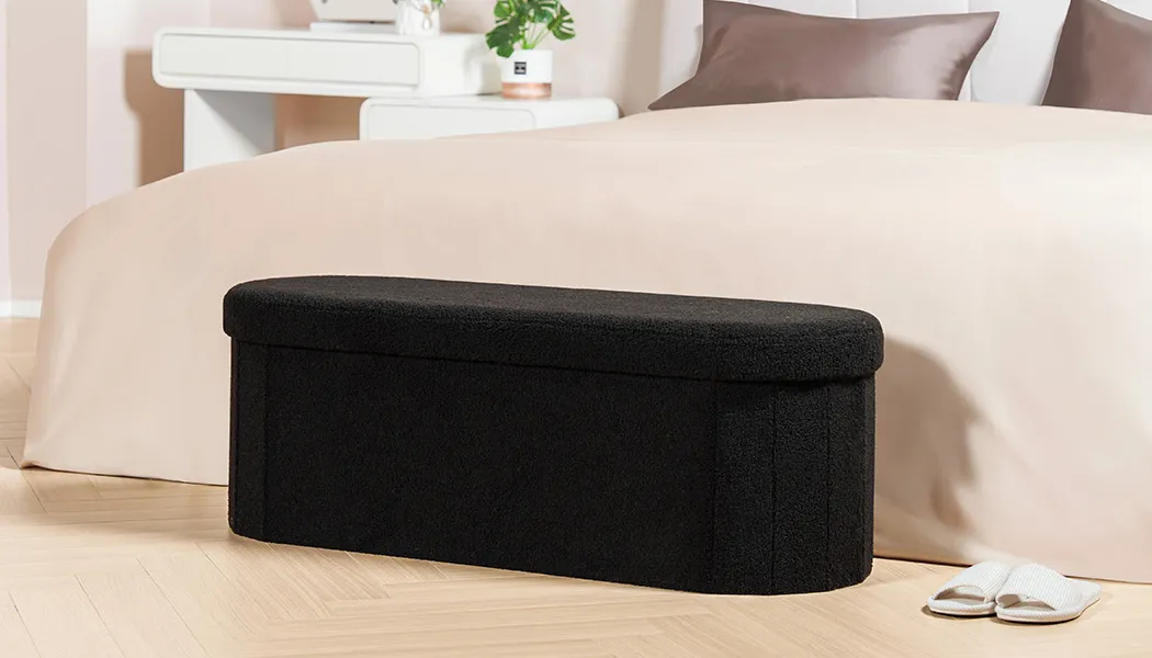 Bench ottoman storage BLACK Furniture 6