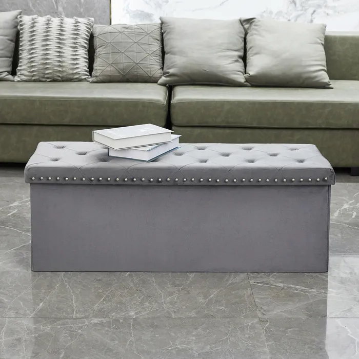 Large Storage Bench Grey 1