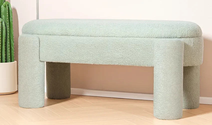 PINPLUS Bench with Solid Wood Frame Green (5)