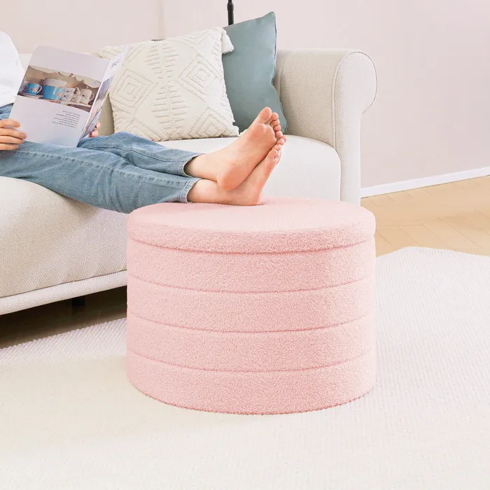 storage ottoman with table pink (3)